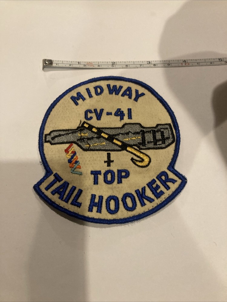 MIDWAY CV-41 TOP TAIL HOOKER ENBROIDERED PATCH