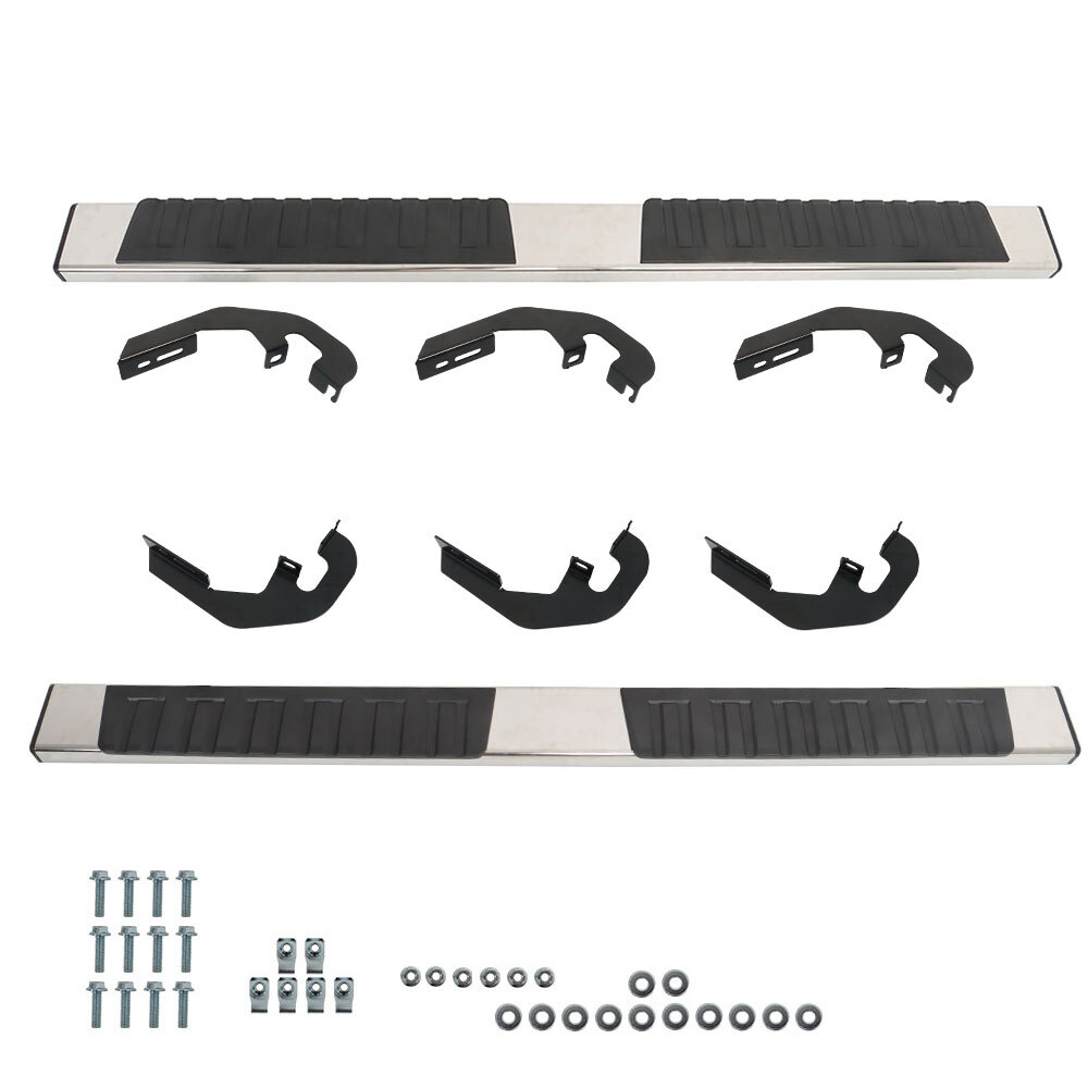 For 07-18 Silverado GMC Sierra Double Extended Cab 6" Running Boards Side Step