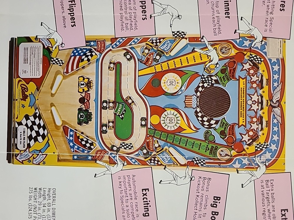 Bally Twin Will Pinball Machine Flyer Brochure Ephemera From 1974