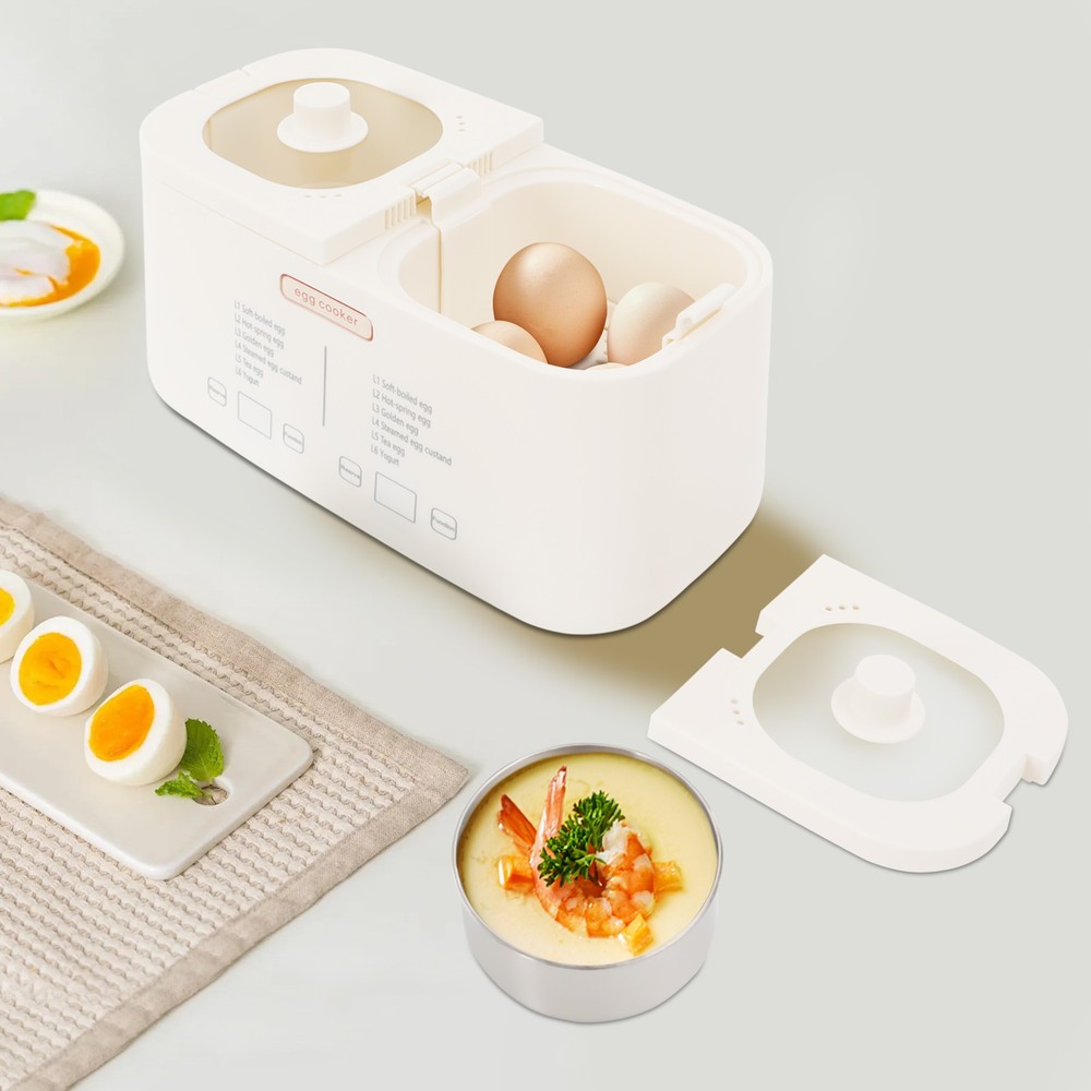 Egg Cooker Rapid Egg Cooker Egg Boiler with Auto Shut Off Feature For 8 Eggs