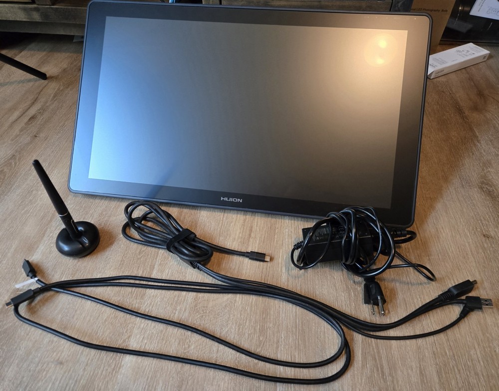 Huion Kamvas 22 Graphics Tablet with accessories and cables