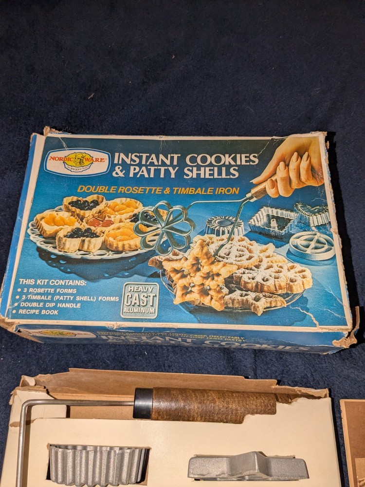 Vintage Nordic Ware Instant Cookies & Patty Shells Double Rosette Iron Forms
