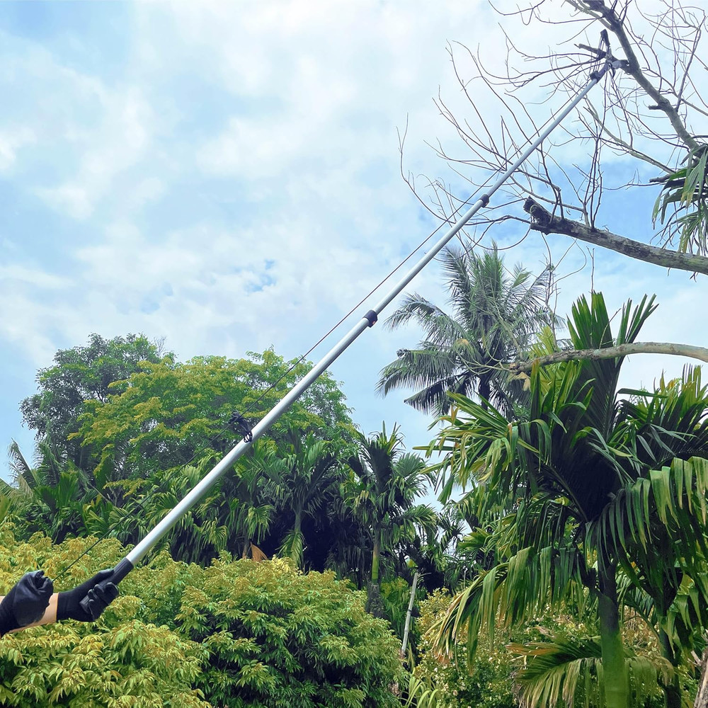 Extendable Tree Trimmer Pole Saw 4.9-13FT - Long Handle Pruning Shears