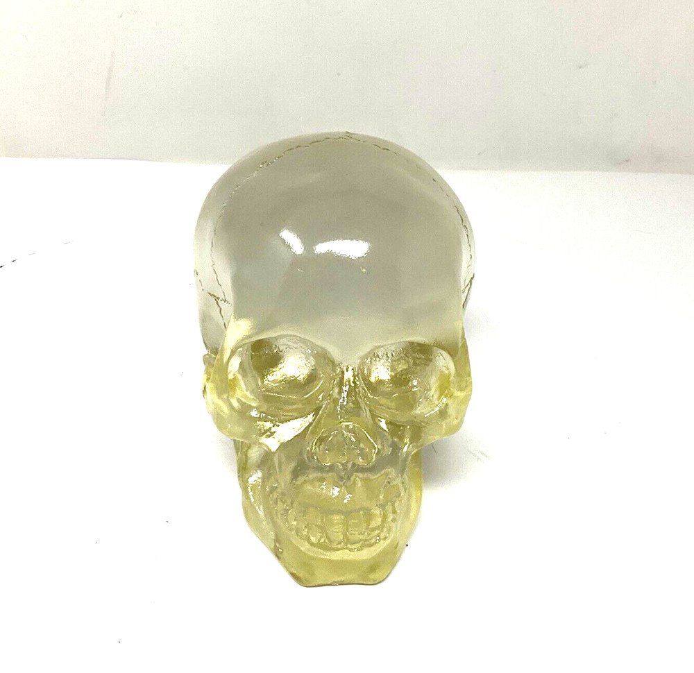 Summit Translucent Skull Head Collectible 2007 Heavy Solid Decoartion 6"
