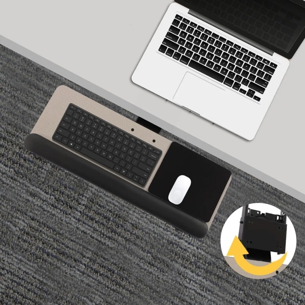 Adjustable Keyboard Tray Ergonomic Design Under Desk Mount Mouse Platform Tray