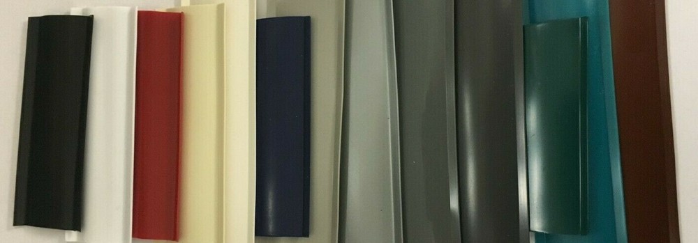 1" SAMPLES White Black Red Navy Green & More Vinyl Insert Screw Cover RV Trailer