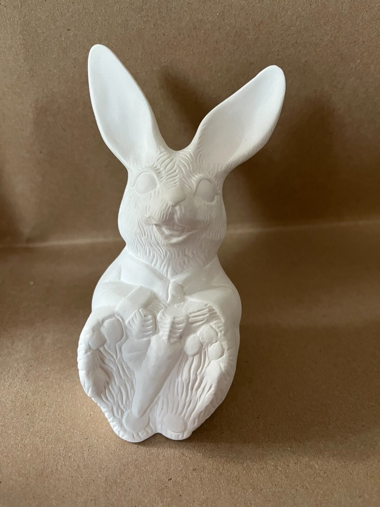 Ceramic Bisque Rabbit Family