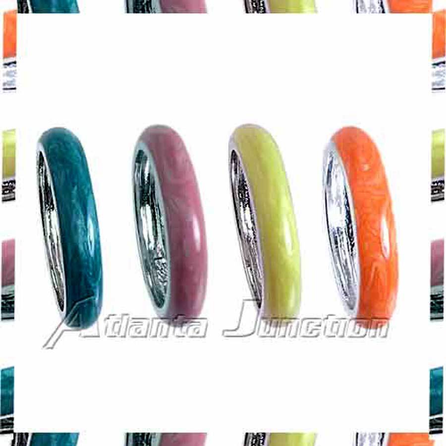 *5-PAK*_SAVE_MULTI-COMBO#1_ENAMEL BAND RING_SZ-8 __925 STERLING SILVER NF