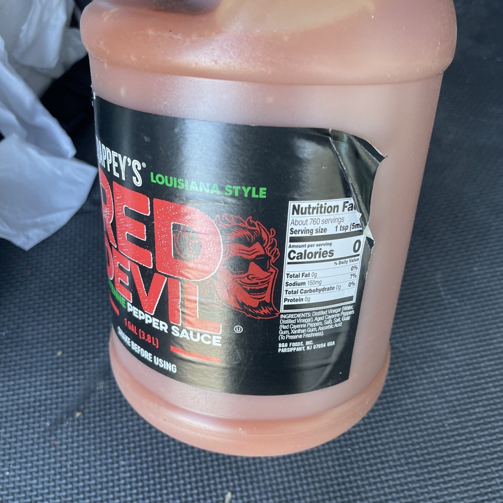 Trappey’s RED DEVIL CAYENNE PEPPER Sauce 1 gallon 64fl Oz BULK