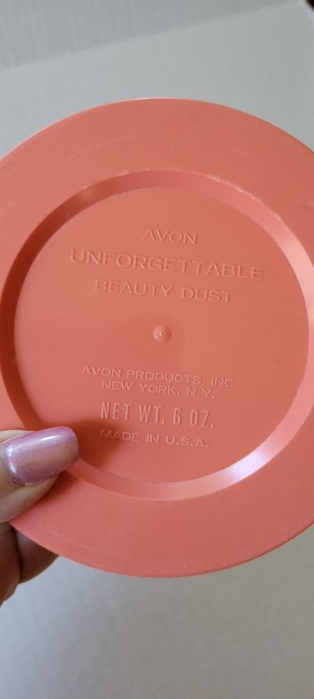 Vintage Avon Vanity Box Retro Dusting Powder Container Mid Century Decor Empty