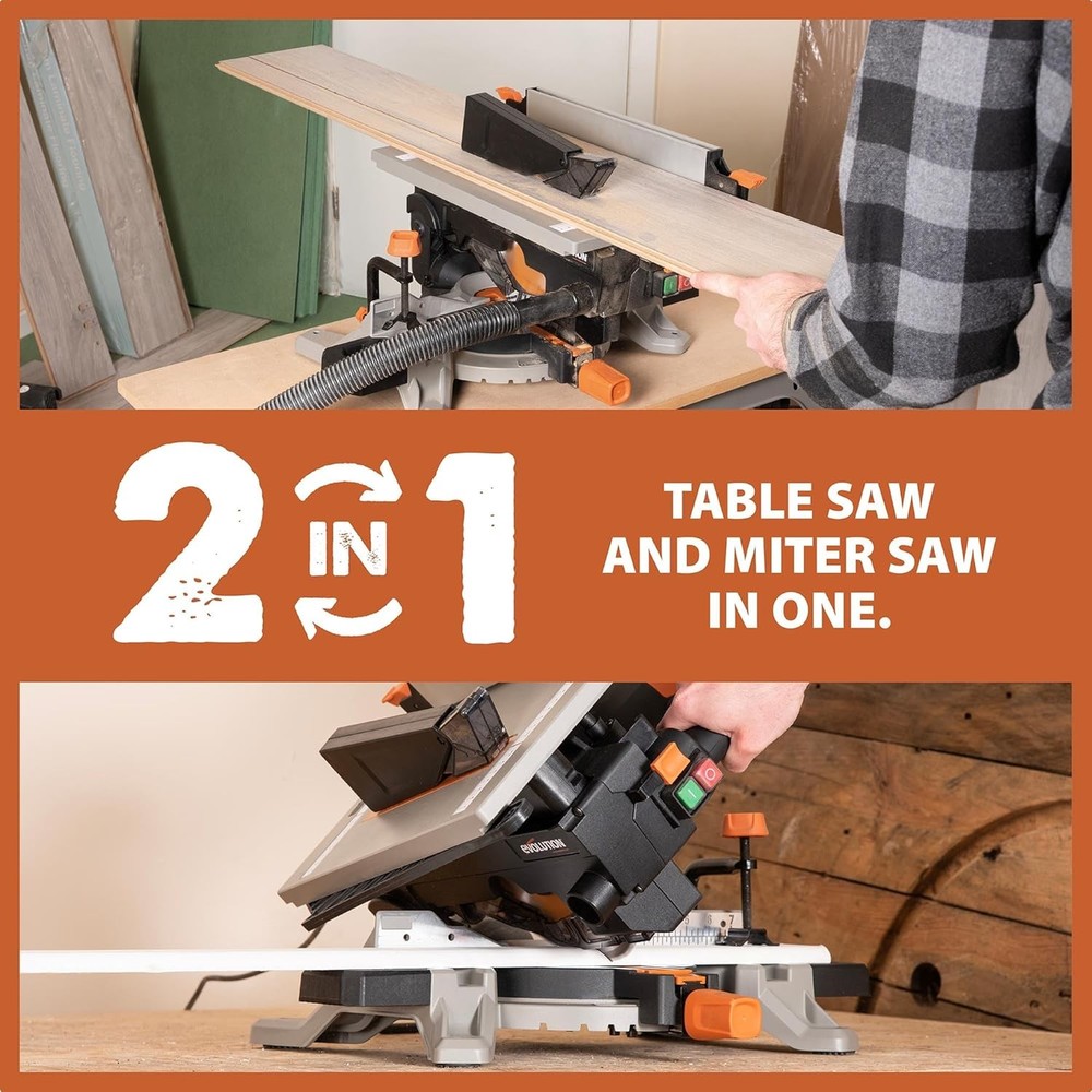 Evolution R8MTS 8-1/4" Convertible Miter/Table Saw - Miter Table Saw