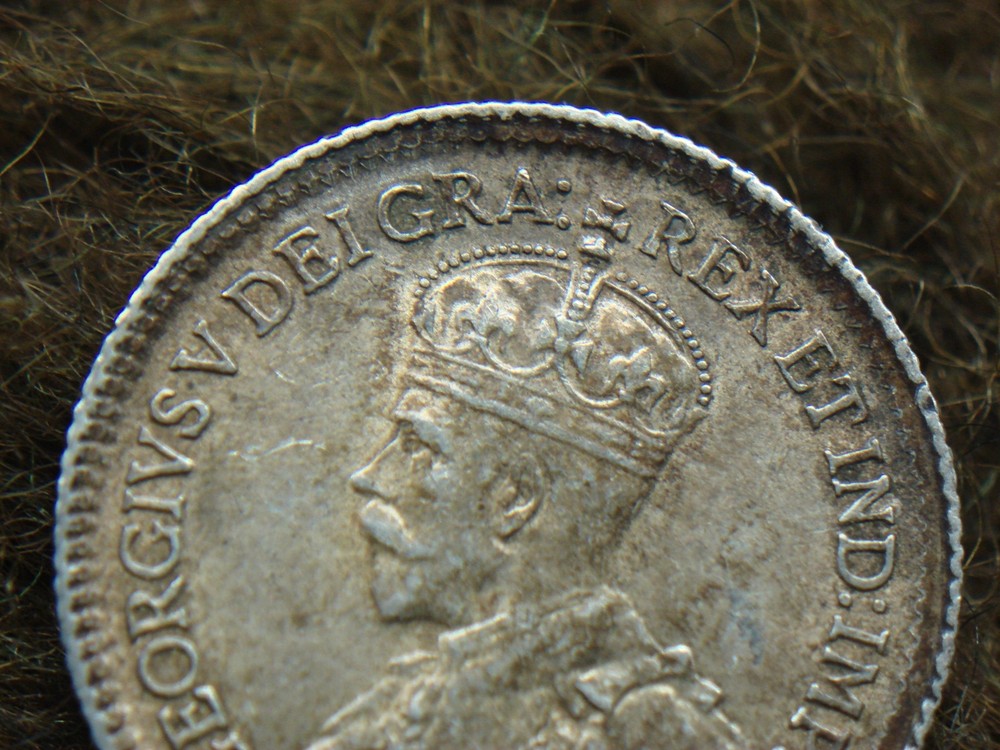 1920 - CANADA 5 CENT PC. - HIGH END KING GEORGE V SERIES SILVER