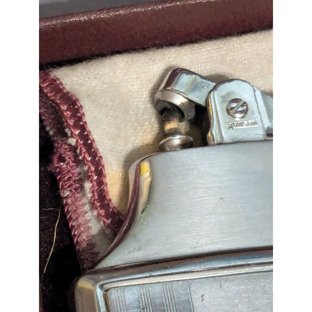 EMPTY Ronson Mastercase Cigarette Lighter Case Combo & Original Box VTG w/flaws