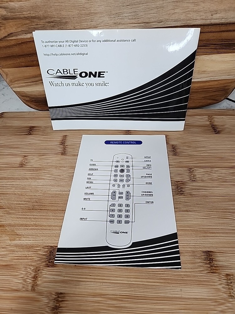 Vintage Cable One All Digital Device Quick Start Guide & User's Manual EUC