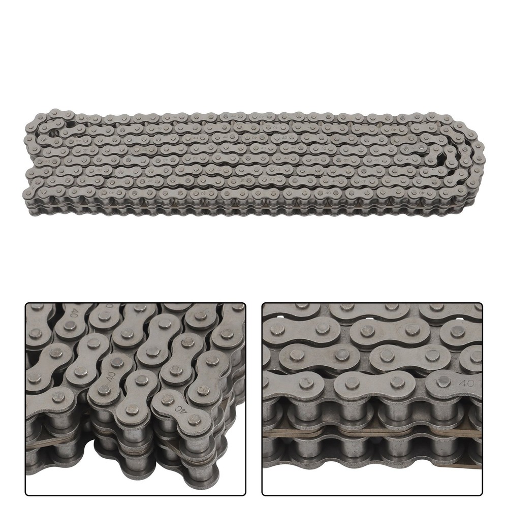 10 Feet #40-2 Double Strand Roller Chain Includes 2 Master Links