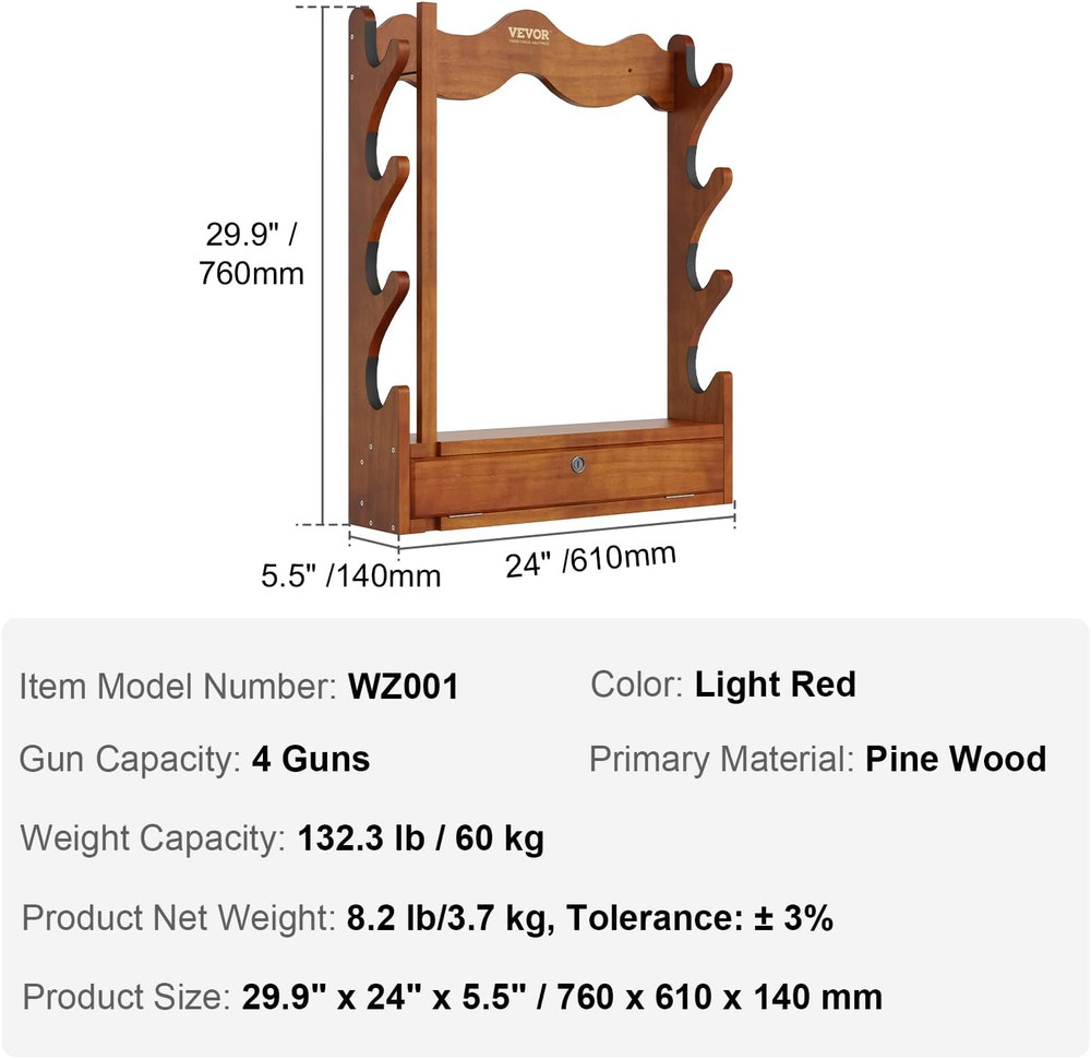 Gun Rack Wall Mount, Gun Display Rack