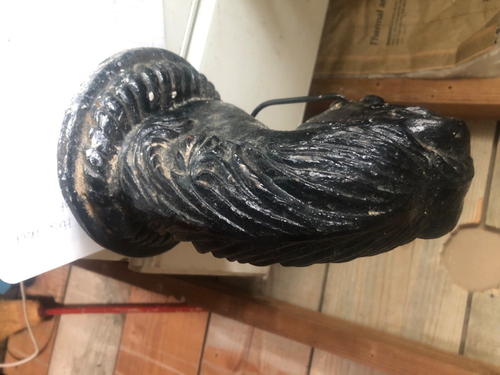 Vintage Cast Iron Hitching Post Horse Head 