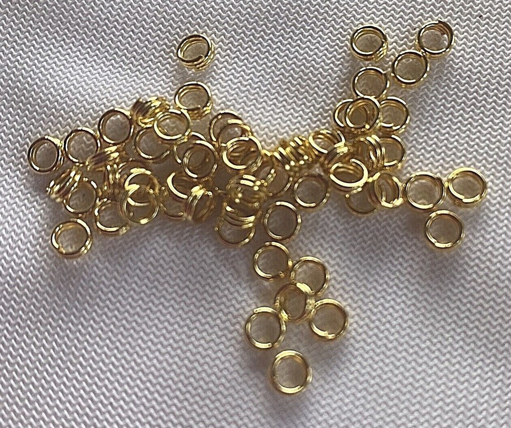 500 pieces ~ 4mm Gold Split Jump Rings
