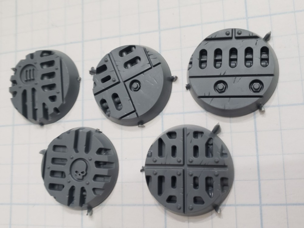 Warhammer 40k Boarding Action Bits Void War Deck Grill 25mm Round Base x5 25A