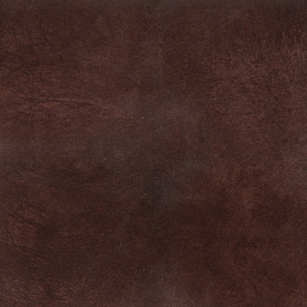 Global Archive Distressed Genuine Leather Ottoman Stool