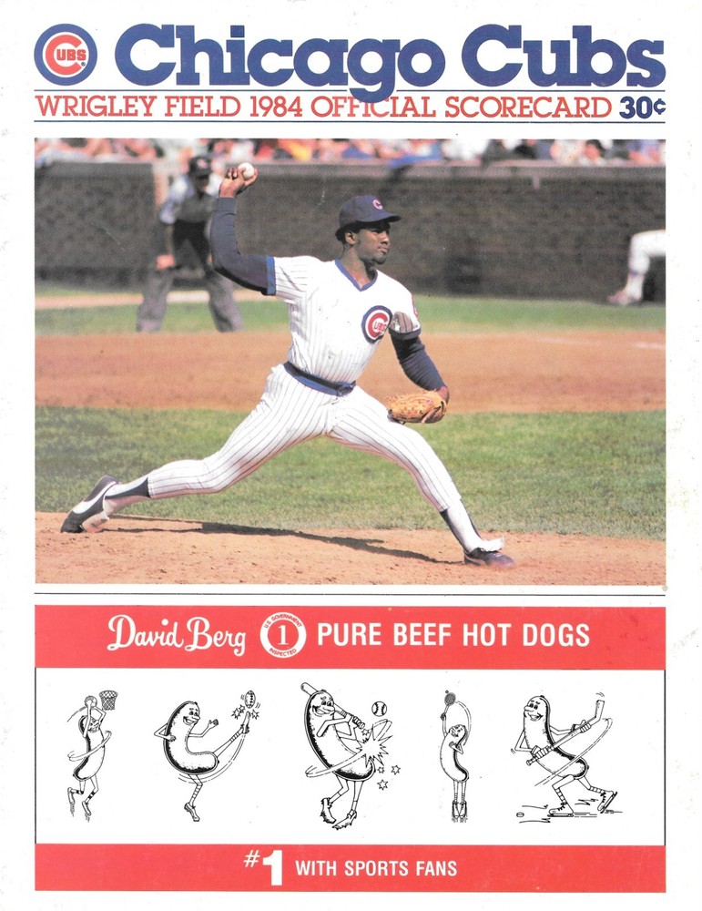 1984 Chicago Cubs Program & Scorecard - Versus Phillies - Scored