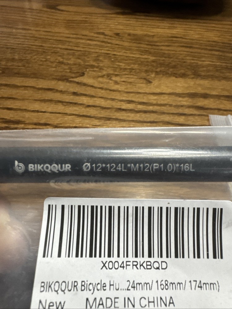 Bicycle Hub Axle Pass thru 124mm