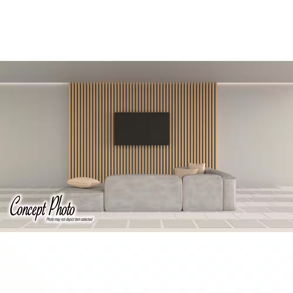 1 In. X 3-1/4 Ft. X 9 Ft. Wall Cladding White Interlocking Composite Decorative