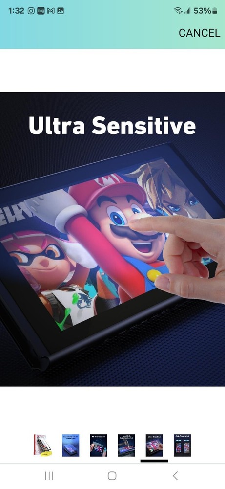 Five pack screen protector for nintendo switch o l ed