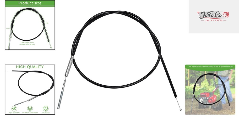 39" High-Quality Tiller Cable for Earthquake Models - Durable Replacement