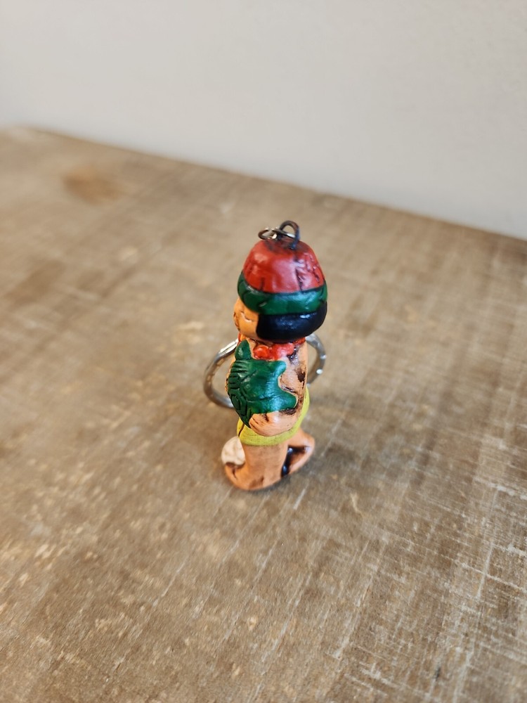 Keychain Peru Native Holding Turtle Souvenir Collectable