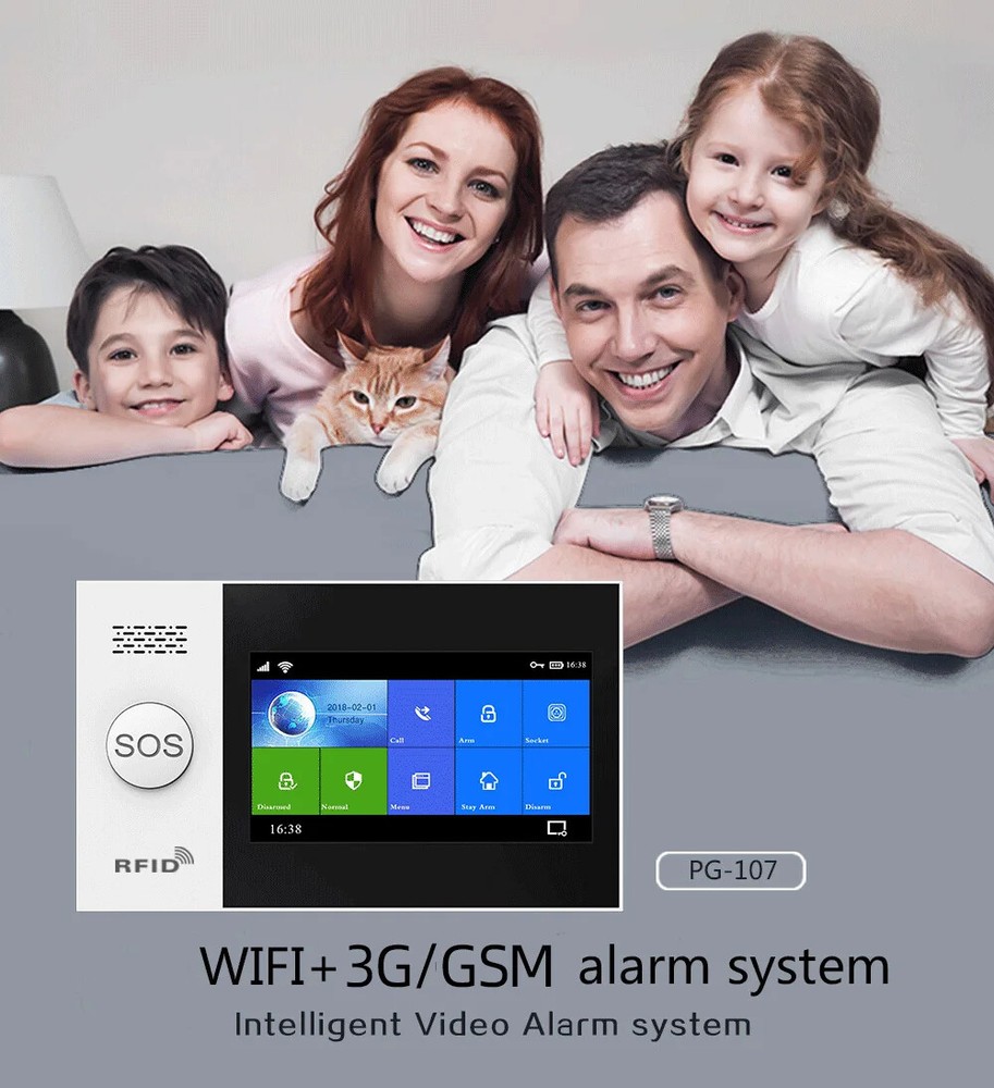 WiFi Alarm System for Home Security Wireless Solar Siren Support Remote Control