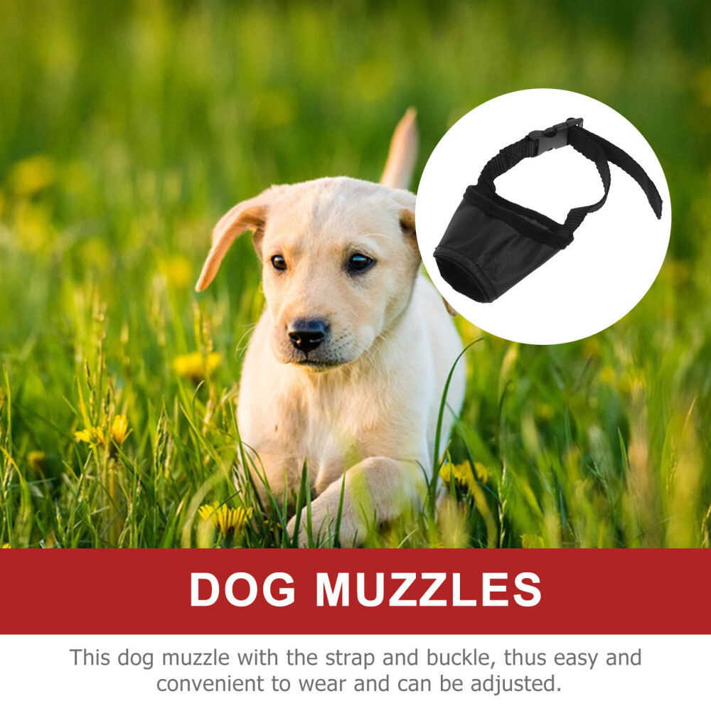 1x Puppy Muzzle Walking Puppy Muzzle Adjustable Muzzle Anti-Barking Doggy Muzzle