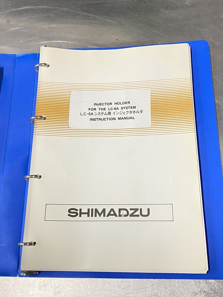 Shimadzu LC-10AD Injector Holder - Users Guide / Instruction Manual