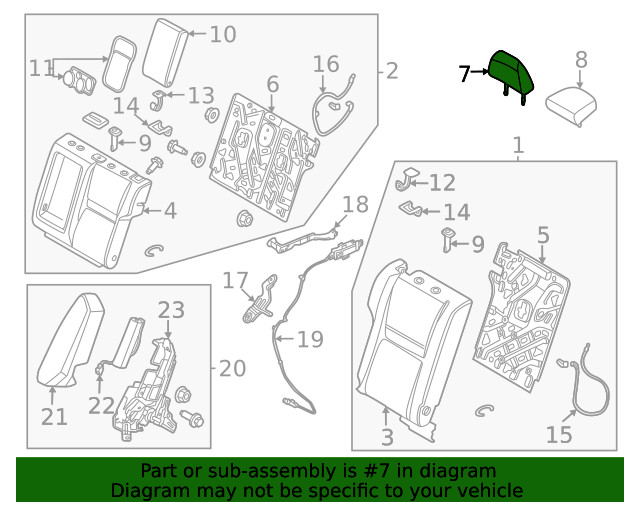 Genuine Nissan Headrest Outer 86430-4MT8C