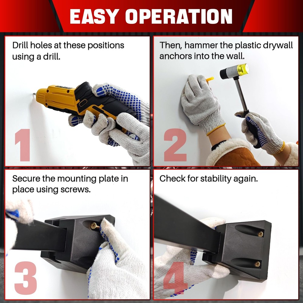 Wall Mounted Bicycle Repair Stand | Foldable Heavy Duty Maintenance Rack Work...