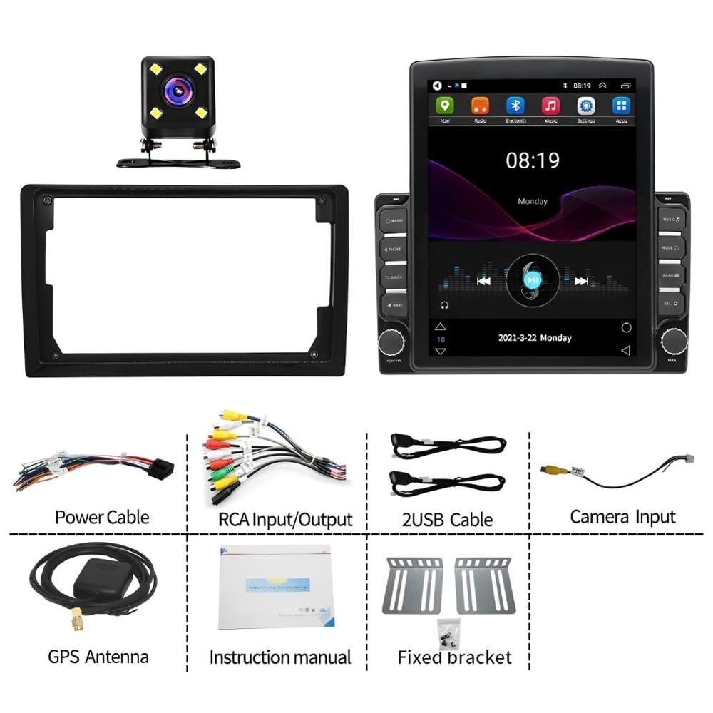 Android 13 9.7" Car Stereo for Soul 2014-2019 Wireless Carplay Android Auto