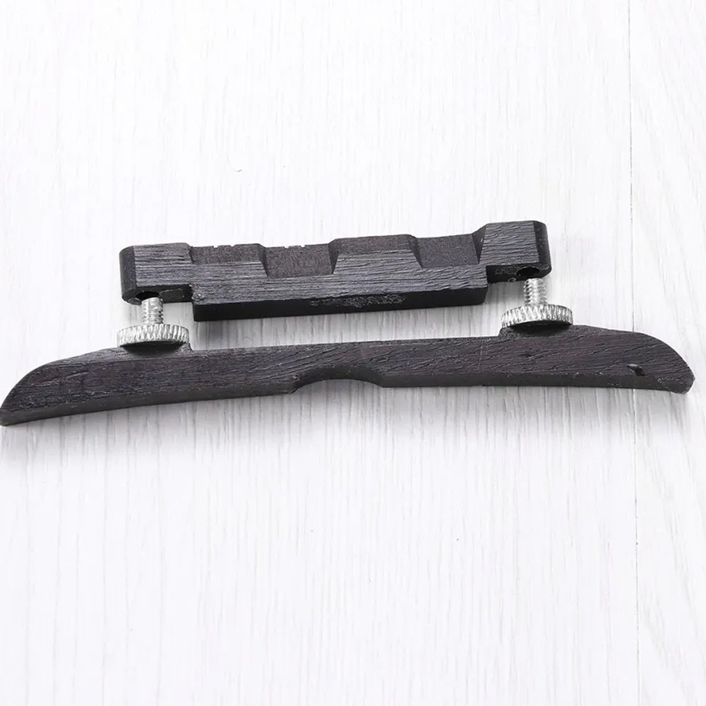 Premium Ebony Mandolin Bridge Adjustable Height Enhanced Tone Transmission