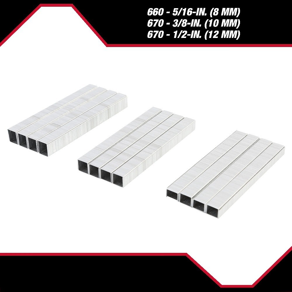 Heavy Duty Staple Assortment Kit 2000 Pieces for DIY Crafting with Multiple