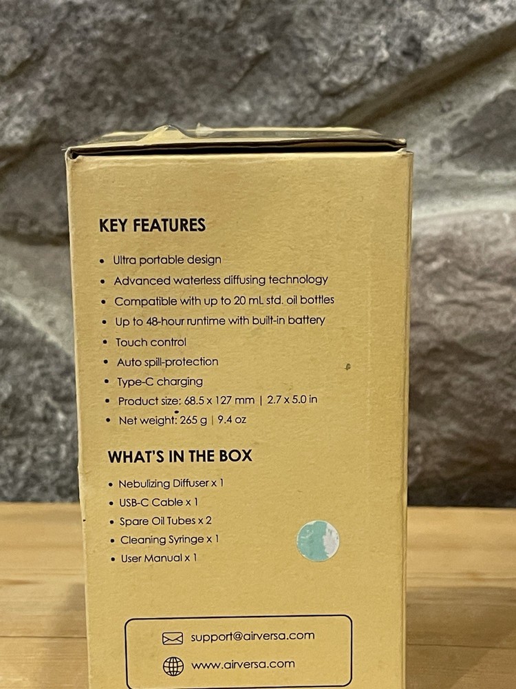 Airversa Scenta Basic Waterless Diffuser for Essential Oil, Car, Diffsuer