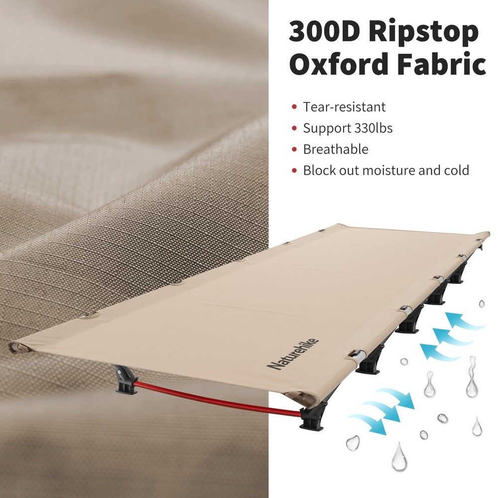 Ultralight Camping Cot, Easy to Assemble Folding Tent Cot, Compact & Protable