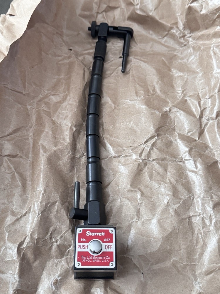 Starrett 657T Magnetic Base with Flex-O-Post Assembly