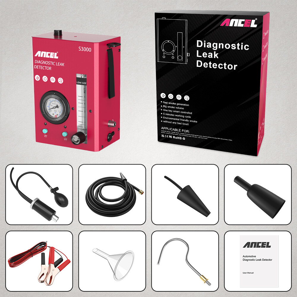 ANCEL S3000 EVAP Smoke Machine Leak Detector Vacuum Tester Pipe Diagnostic Tool