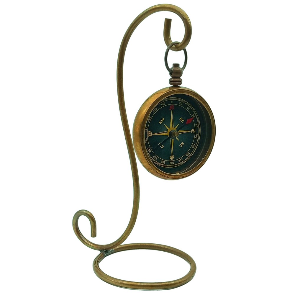 Compass with Display Stand-Unique|Uplifting|Engraved Compass |Brass Compass