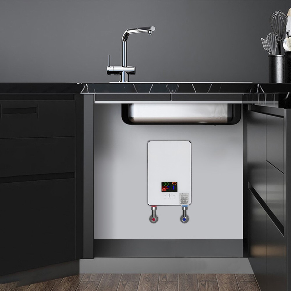 Electric Instantaneous Water Heater 110V Sink 4500W Hot Water Tank w/LED Screen