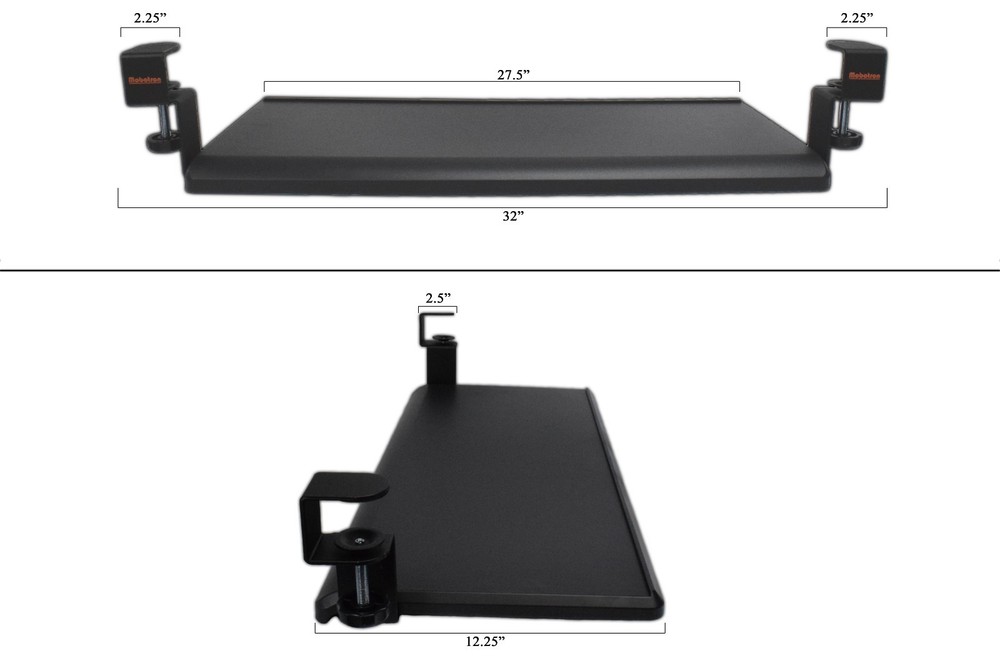 Mobotron Under-desk Keyboard Clamp Tray Electronic Device Platform
