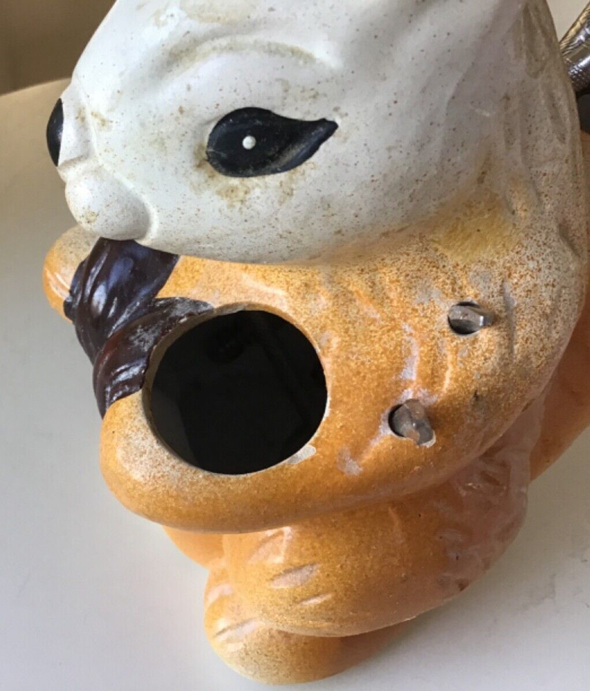 Vintage Ceramic Squirrel Nutcracker With 6 Tools Nutcracker And Picks