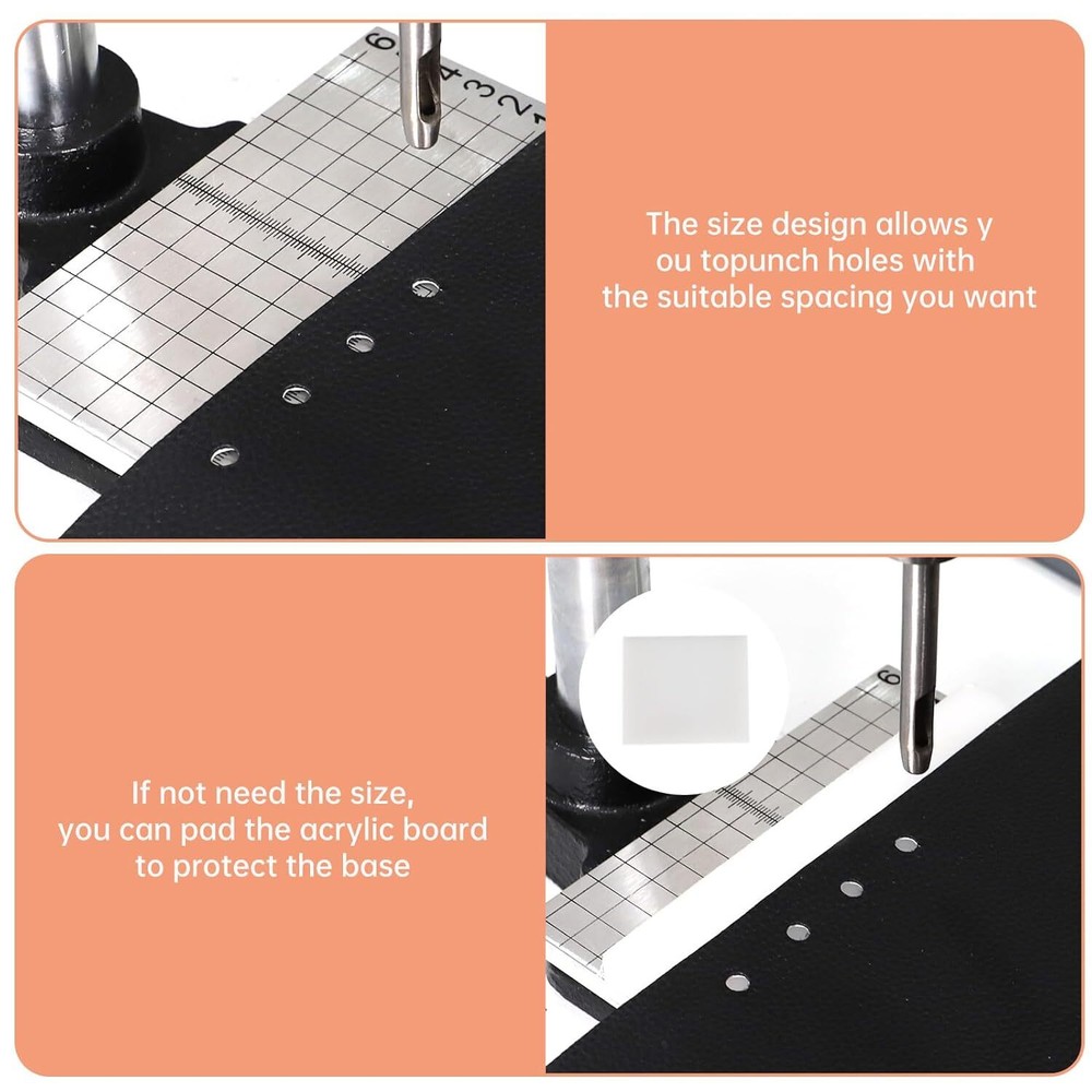 Leather Hole Puncher Hand Punching Machine for DIY Craft, Style D