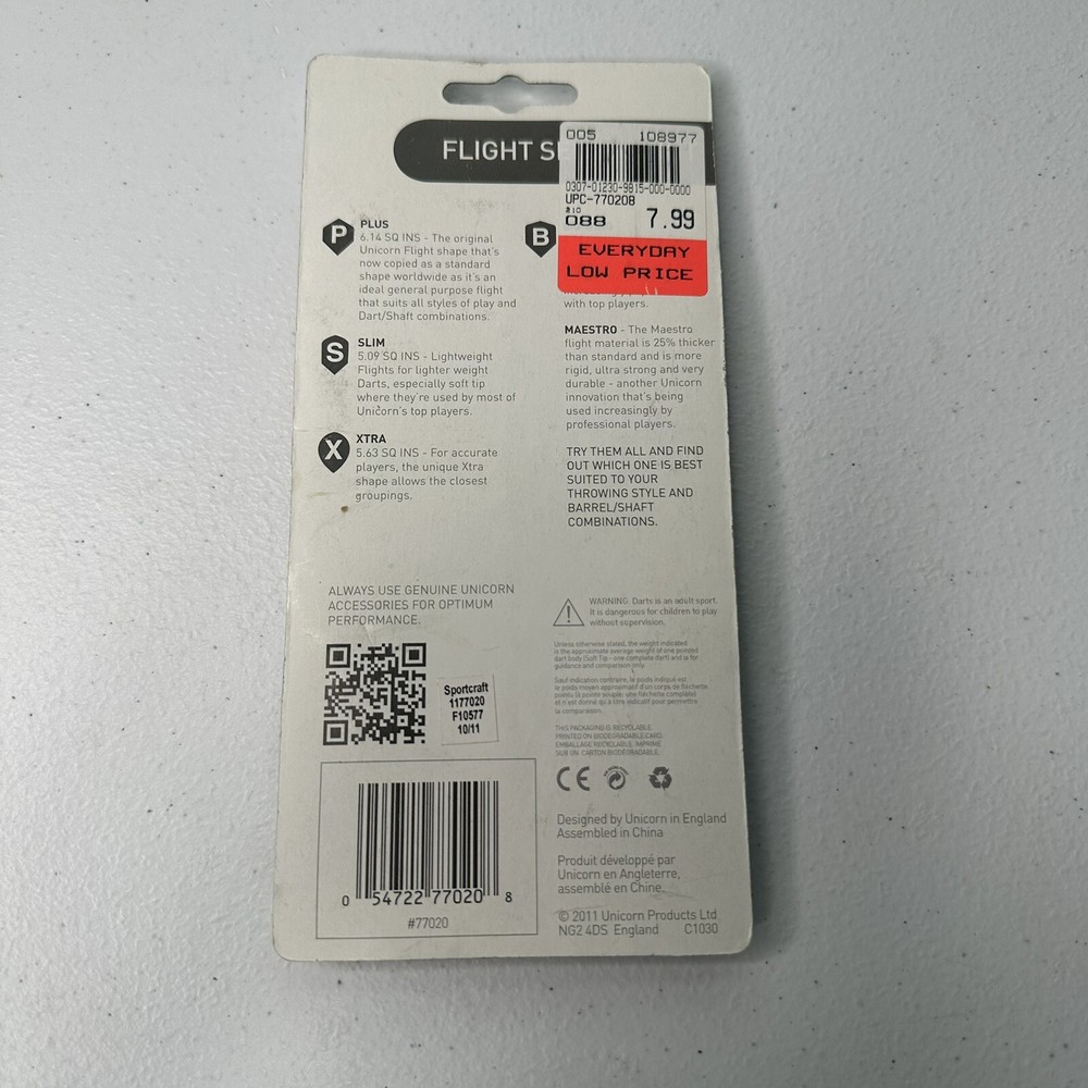 Unicorn Dart Flight Selecta Kit - New Unopened