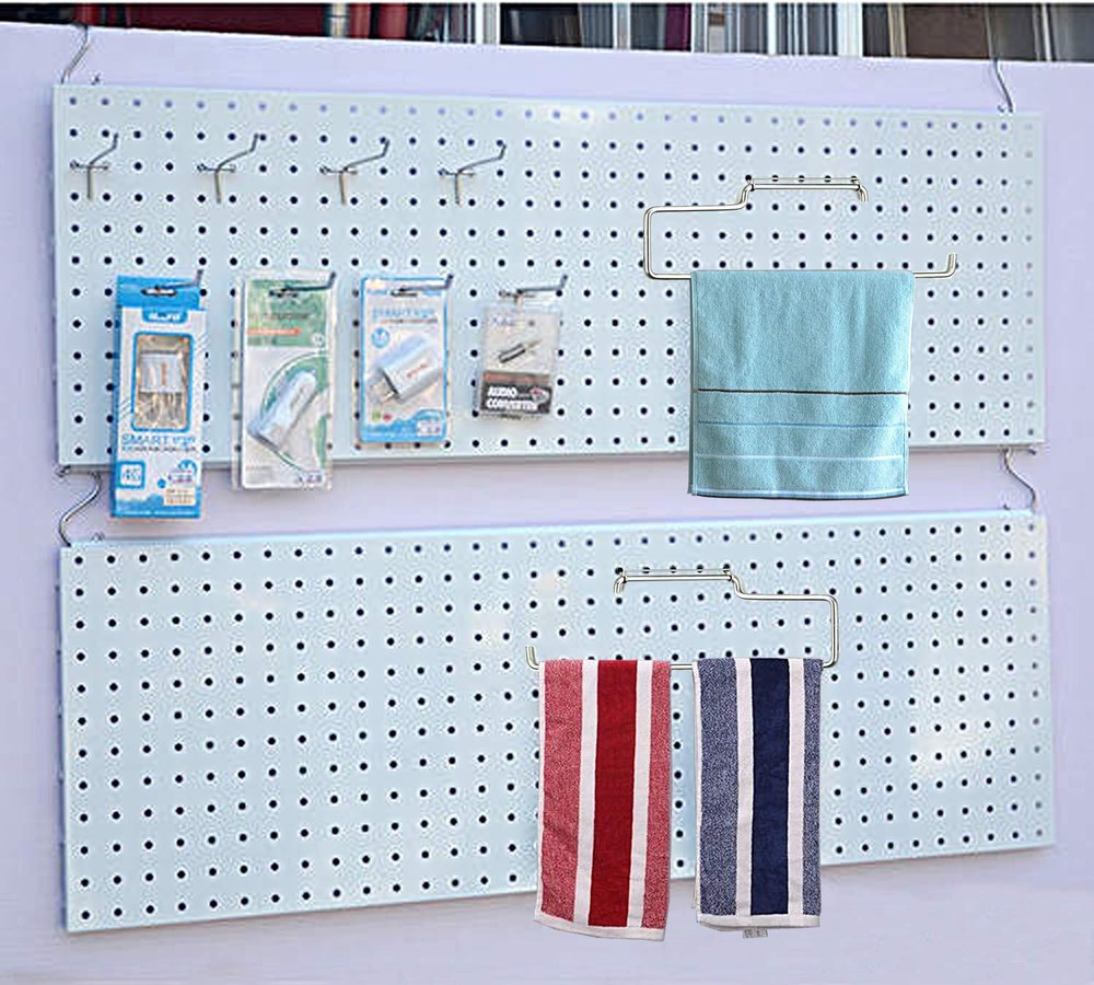 2 Pack Pegboard Towel Holder for Kitchen Workshop Garage Pegboard Accessories