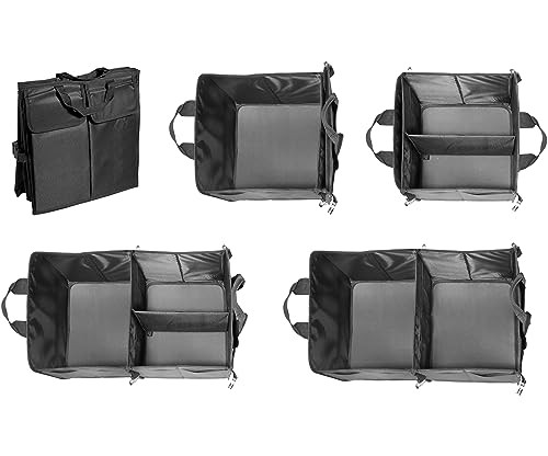 Heavy-Duty Multi-Compartment Collapsible Nylon Car Trunk Storage Organizer Bin